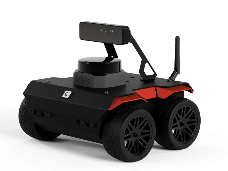Husarion ROSbot 3 educational mobile robot with technical specifications infographic
